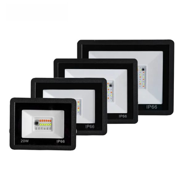 RGB LED Floodlight Multicolor Remote Control Dimmable IP66 Waterproof Memory Function Brightness Adjustable Outdoor - Image 3