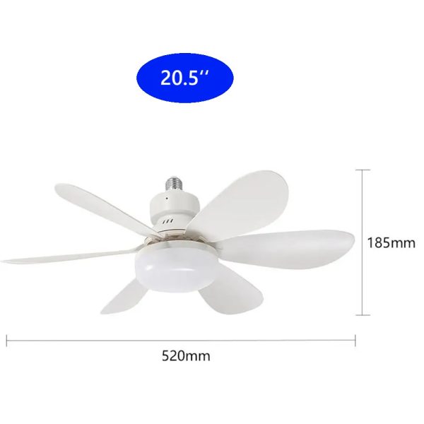 Home Appliance E27 E26 Bulb Air Ventilation Socket Fan Lamp Dimmable Light 6 Blades Ceiling for home light 2pcs/lot - Image 3