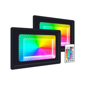 RGB LED Floodlight Multicolor Remote Control Dimmable IP66 Waterproof Memory Function Brightness Adjustable Outdoor