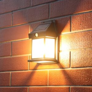 PIR Garden Lighting Solar Outdoor Wall Lamp Waterproof Warm Light Tungsten Filament Lamp Solar Wall Lamp