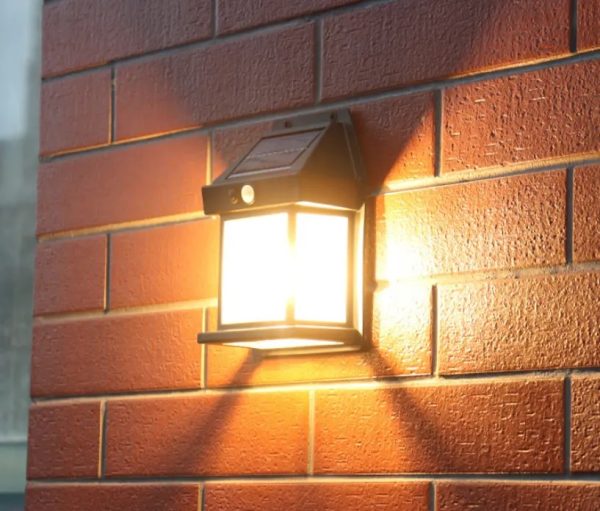 PIR Garden Lighting Solar Outdoor Wall Lamp Waterproof Warm Light Tungsten Filament Lamp Solar Wall Lamp