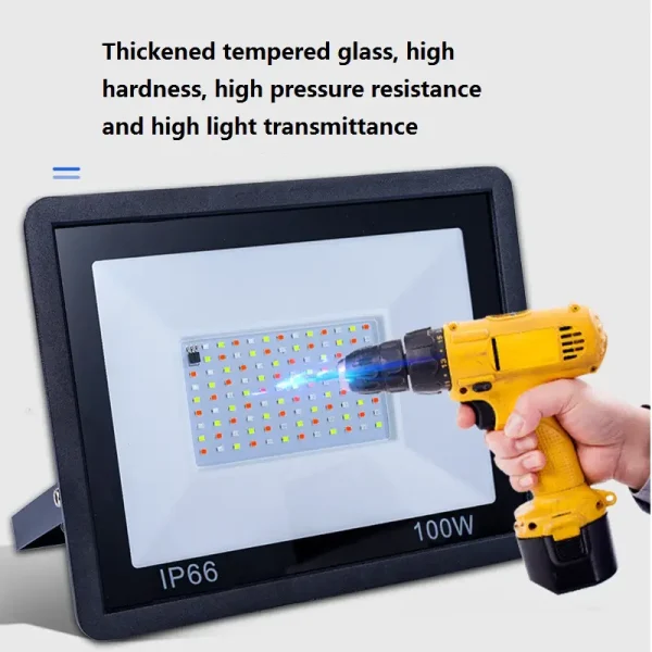 RGB LED Floodlight Multicolor Remote Control Dimmable IP66 Waterproof Memory Function Brightness Adjustable Outdoor - Image 4