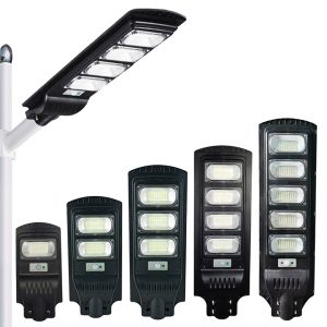 Outdoor Waterproof IP65 100w 200w 300w 400w 500w ABS Plastic Integrated All in One LED Solar Street Lights With Pole