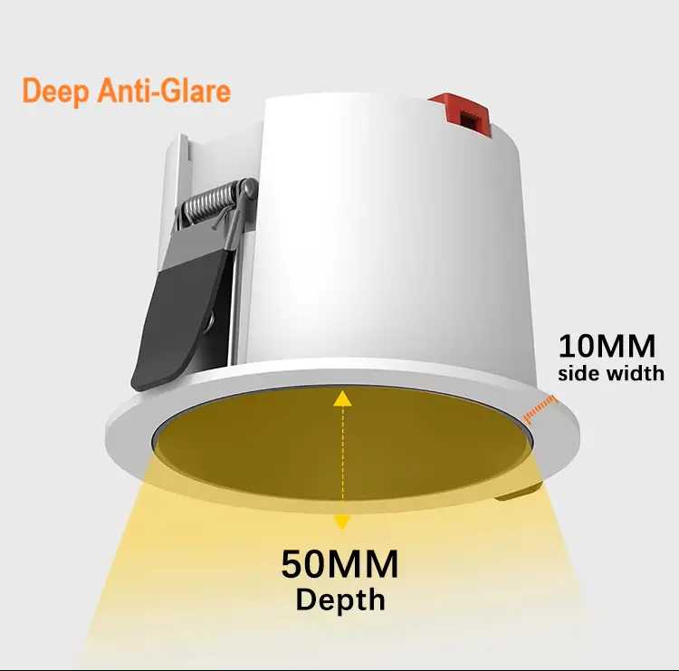 Deep glare-free downlight