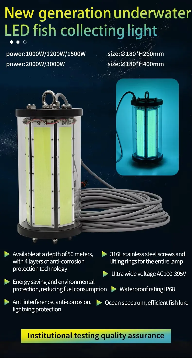 IP68 led fishing collecting light