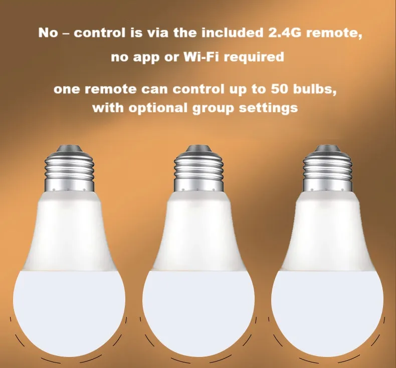 one remote can control up to 50 bulbs
